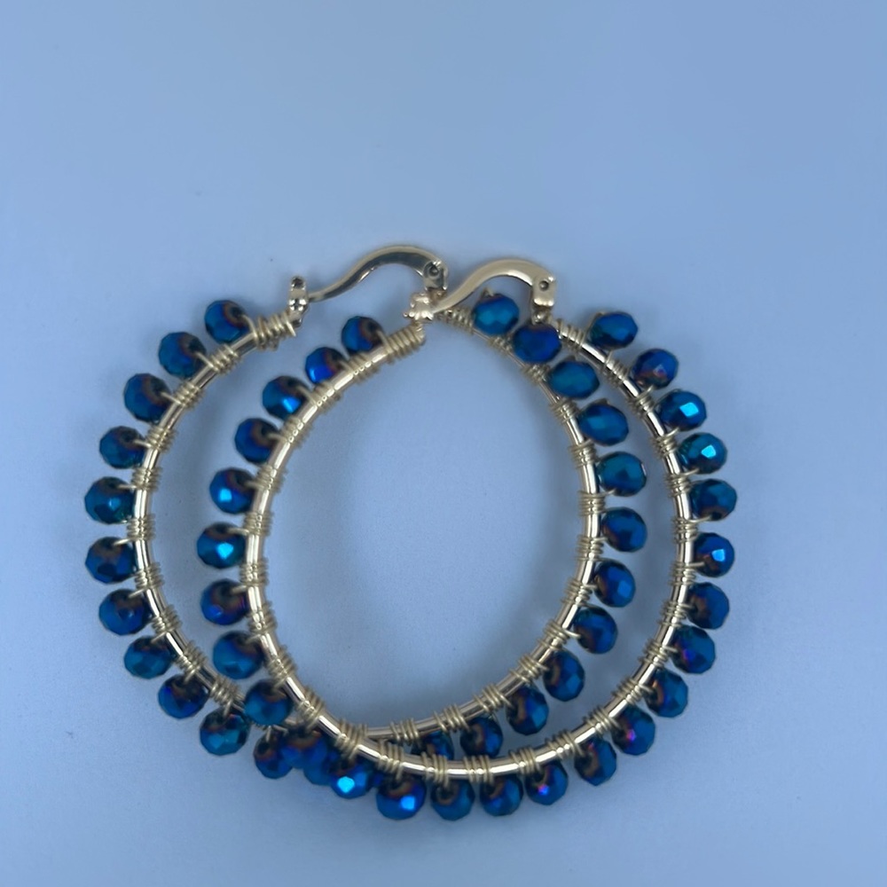 Crystal Hoops Goldfilled